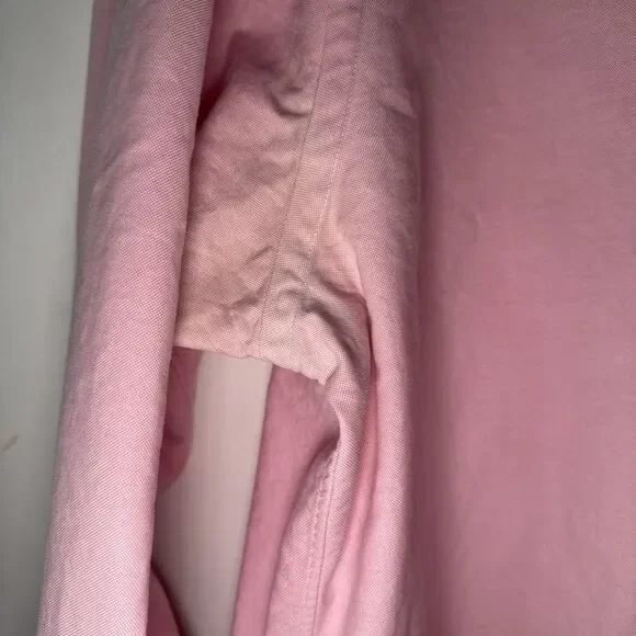 VTG Brooks Brothers Jeffrey Pink Button Down Cotton Logo Oxford Shirt USA | XL - Picture 3 of 11